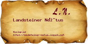Landsteiner Nétus névjegykártya